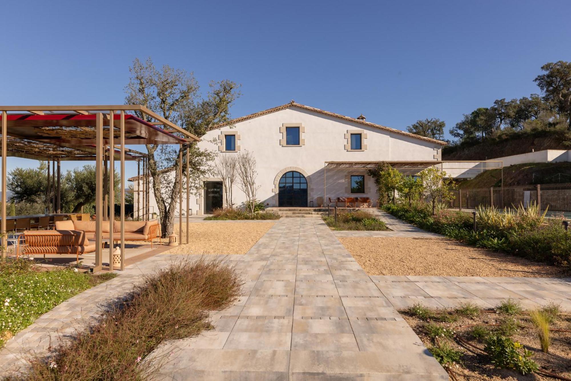 Can Bufi Espectacular Casa Con Piscina Interior Llagostera Bagian luar foto