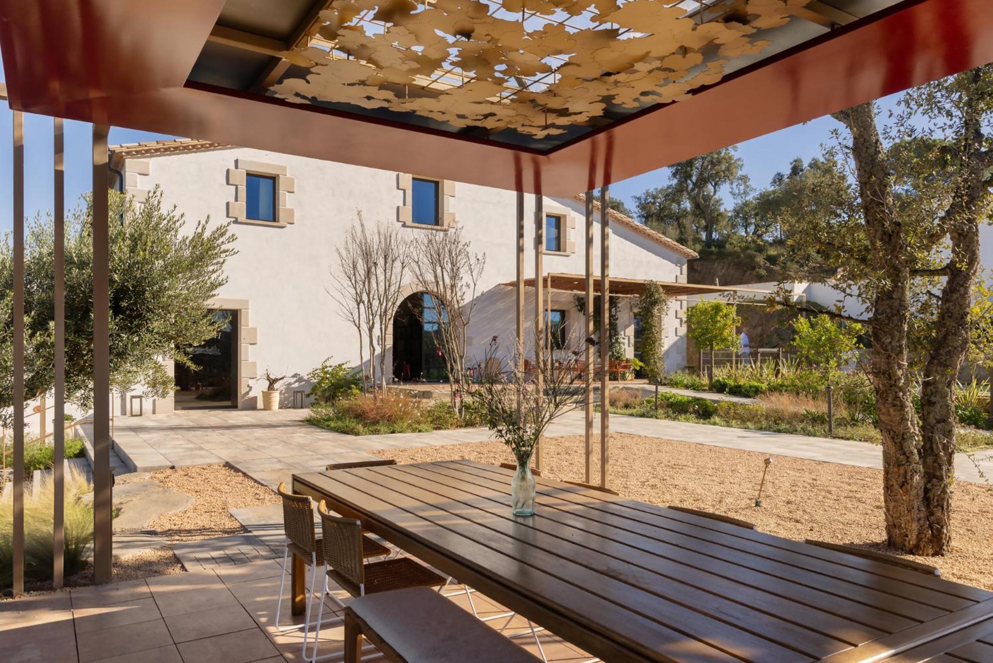 Can Bufi Espectacular Casa Con Piscina Interior Llagostera Bagian luar foto